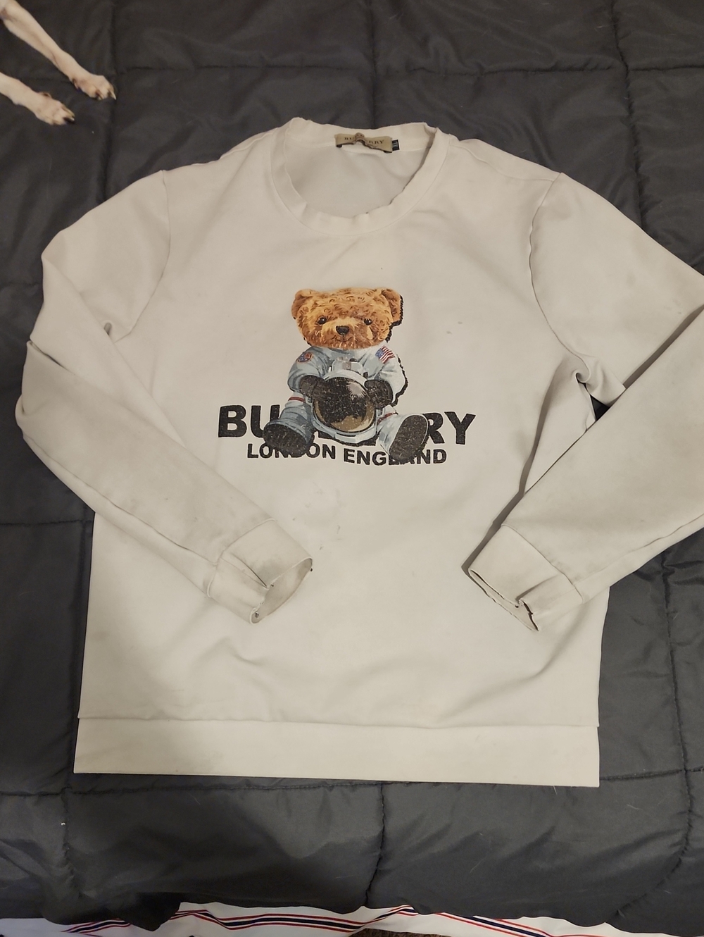 Burberry Bear Logo Sweatshirt Size Small